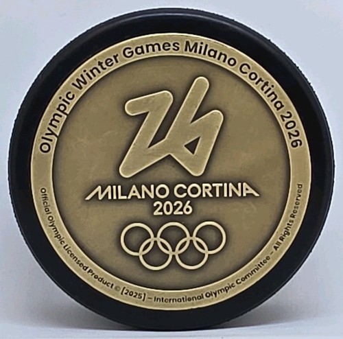 Eishockey bronze relief puck - bronze,