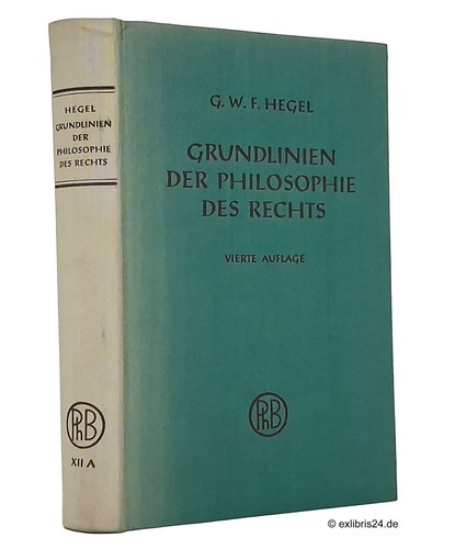 Hegel grundlinien der - grundlinien,