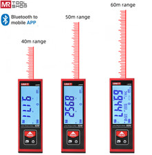 UNI-T Bluetooth Laser Entfernungsmesser Distanzmessgerät Kostenlose App 40M-60M