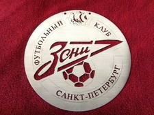 Wandbild "Zenit" Edelstahl 22 cm Fussballklub Sankt Petersburg Udssr Sehr Selten