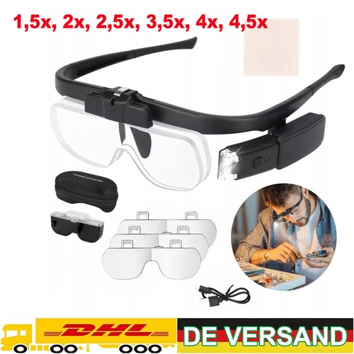Lupenbrille led 4 5x - lupenbrille, 1,5x-4,5x