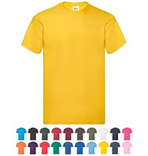 5er, 10er Pack Herren Fruit of the Loom Original T, Uni T-Shirts 100% Baumwolle