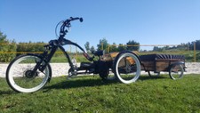 E- Dreirad E- Trike Custom   Chopper Cruiser Bike & Anhänger