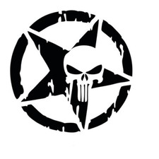 Punisher aufkleber - xl,