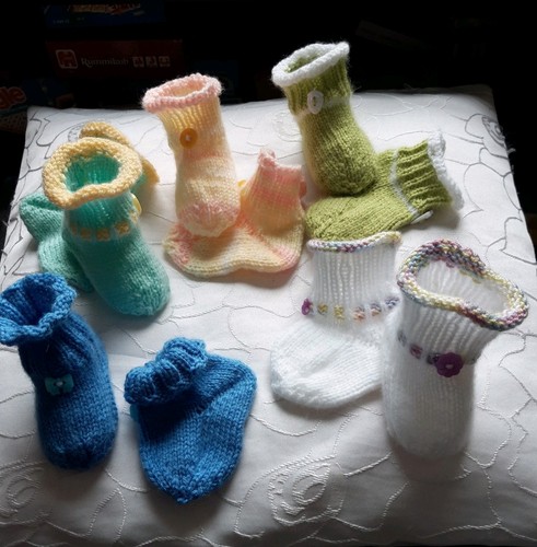 Babysocken handgestrickt - babysocken,
