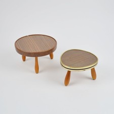 2 x Vintage Blumenhocker - Dreibein - Tripod - alte Blumenständer - Blumentisch