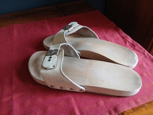 Scholl holzsandalen 70er - dr,