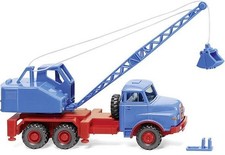 Wiking 066206 H0 - MAN Fuchs Kranwagen blau