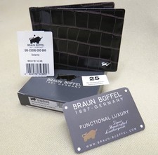BRAUN BÜFFEL Dokumentenetui KARTENETUI Lederetui M. Geldscheinklammer LEDER 4193