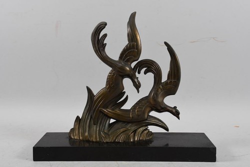 Art deco figur vogelpaar - vogelpaar,