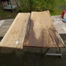 Eichenbretter Sägerauh mit Baumkante 2 Stück (5)