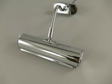 Bilderleuchte Vintage Messing Chrom Wandlampe verstellbar B.20cm Antik Stil 