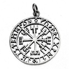 925 Silber Wikinger Kompass