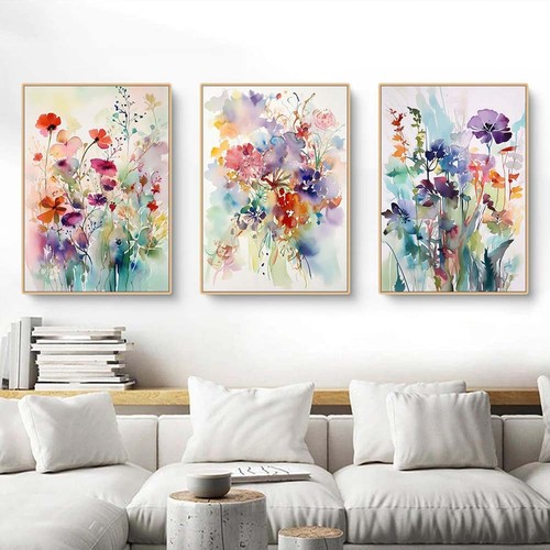 Wanddekoration blumen 3er set - blumen,