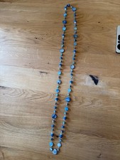 schöne lange Halskette, blau