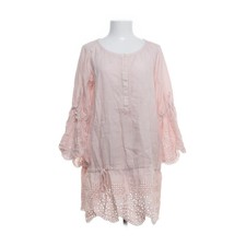 120% Lino, Kleid, Größe: 46, Pink, Leinen, Damen #95q