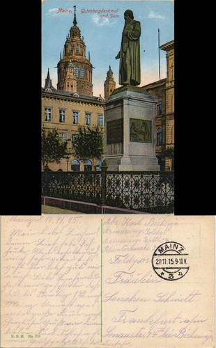 Mainz gutenberg denkmal dom - gutenberg-denkmal, &