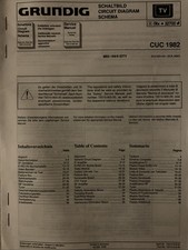 ORIGINAL GRUNDIG SCHALTBILD CUC 1982 FÜR M82-169/9 IDTV + ANLEITUNG