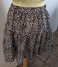 schwingender Stufenrock, Rock von SHEIN, Gr. S , Tierdruck, Polyester