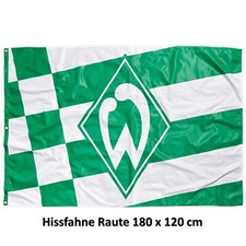 SV Werder Bremen Hissfahne Raute Flagge Fahne 180 x 120 cm Hissflagge SVW 1899