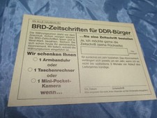 Bestell - Karte , BRD -