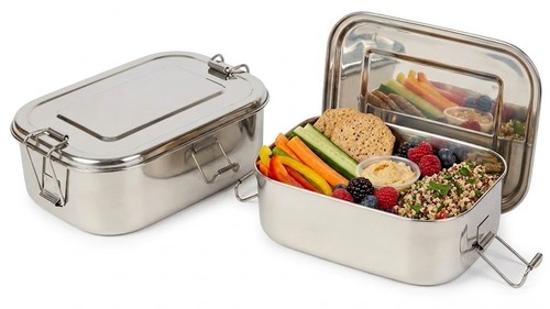 Edelstahl lunchbox 1000ml - edelstahl,