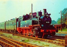 039-Ansichtskarte Dampflok 92 598 mit DMV-Sonderfahrt Bf Peitz Ost Reichsbahn