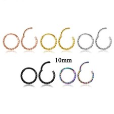 Nasenring 1 Stück Knorpel Stecker Faux Damen Herren Piercing 8-10 mm auswählen