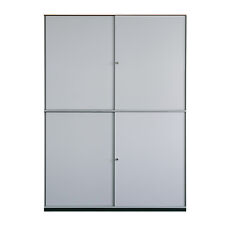 BENE "KX" - abschließbarer Aktenschrank mit Schiebetüren, Büroschrank 160 x 6OH