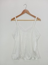 hubermasche Damen Top Gr. 40-42 Weiß Feminin Spitze