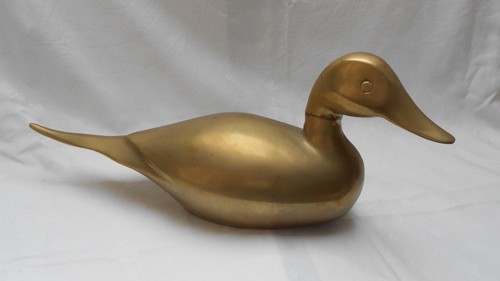 Figur ente messing antik - figur, ente,