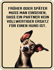 Sprüche-Schild Partner Hund Hundebesitzer witzige Blechschilder Männer-Geschenke