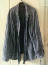 Herren-Jeans-Hemd - blau - Größe 3XL 47/48 - Angelo Litricio #