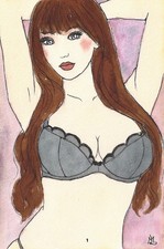 Akt erotik tusche aquarell - akt,