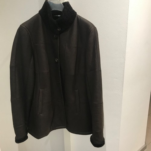 Lammfelljacke dunkelbraun