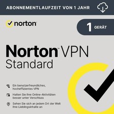 Norton VPN Standard 2025 1 Gerät 1 Jahr | Internet Security KEIN ABO