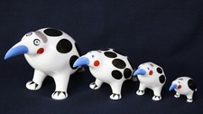 4x Villeroy & Boch Animal Park Rabe V&B Porzellanfigur Vögel Figur