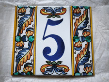 Hausnummer 5 Fliesen - Keramik