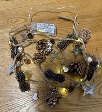 Lichterkette Warmweiss Mini LED Batterien Herbst Pilze Zapfen Autumn Influencer