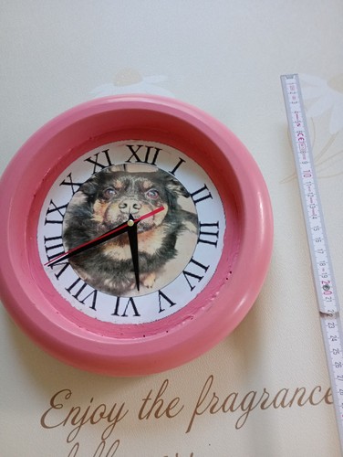 Runde rosa wanduhr analog - runde,