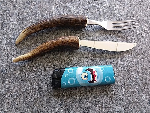 Jagdbesteck,Hirschhorngriffe