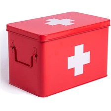 Medizin Box Metall Erste Hilfe Kasten Koffer Schrank Arzneischrank Retro XXL ...