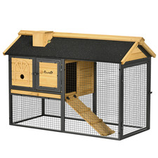 Kaninchenstall outdoor schwarz - kaninchenstall,