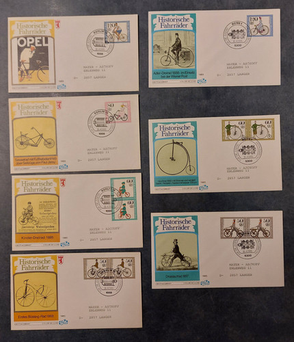 Briefmarken 7 ersttagsbriefe - 7,