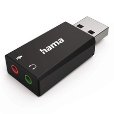 Hama USB Audio Adapter Soundkarte Stereo Extern DAC 3,5mm für Notebook Laptop PC