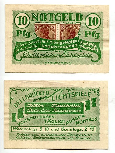 Briefmarkennotgeld köln - briefmarkennotgeld,