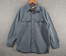LL BEAN Vintage Steel Chamois Cloth Thick Worker Button Shirt Jacket XL Tall