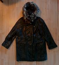 CANDA C&A Lederjacke Lamm- Nappaleder Echtleder Damen Schwarz Gr. 42