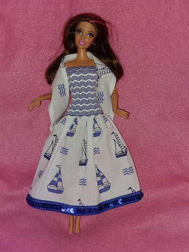 Barbie kleid maritim - barbie,
