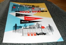 falt blatt national tankstelle registrier kasse 51 brillant 1955 reklame werbung